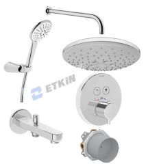 Artema Aquaheat  A49293 Ankastre Termostatik Duş Seti, Krom