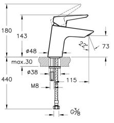 Artema Solid S A42440 Lavabo Bataryası Krom