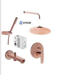 Artema Root Round  Ankastre Duş Seti,Bakır A4931729