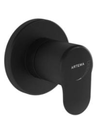 Artema Root Round A4273036 Ankastre Stop Valf, Sıva Üstü, Mat siyah