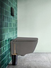 Vitra 119-476R009 Equal Klozet Kapağı, Mat Taş Gri, Yavaş Kapanır, Kolay Sökülebilir