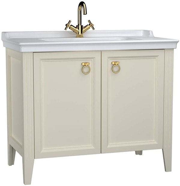 Vitra62158ValarteLavaboDolabiKapakli100CmMatFildisi.