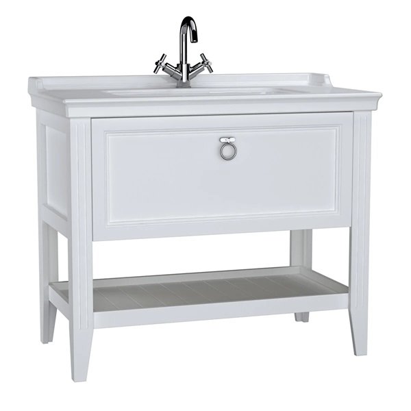 Vitra62183ValarteLavaboDolabiTekCekmeceli100CmMatBeyaz.