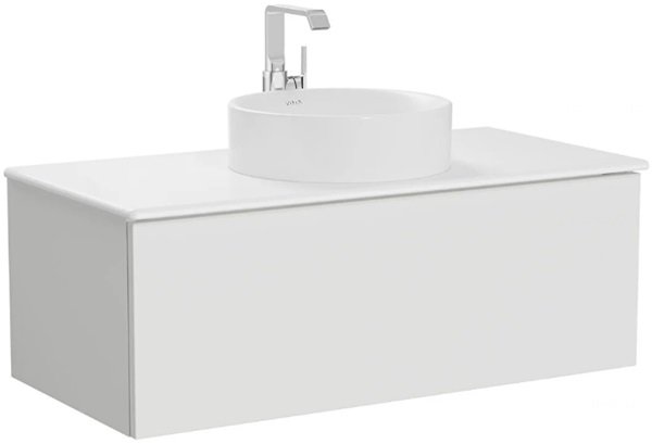 VitraMetropolePure67217LavaboDolabi100cmSeramikTezgahliCanakLavaboluMatAcikGri.