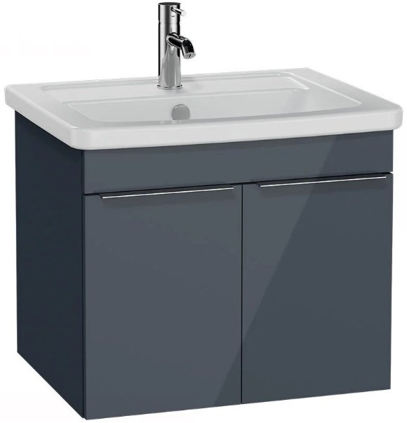 VitraQuadrum66164LavaboDolabi65CmKapakliParlakAntrasit.
