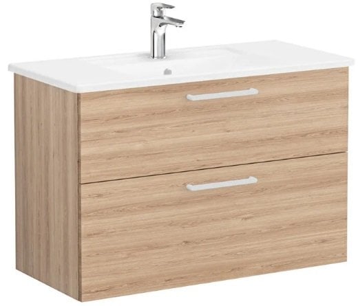 VitraRootFlat68310LavaboDolabiCiftCekmece_100cmDogalMese.