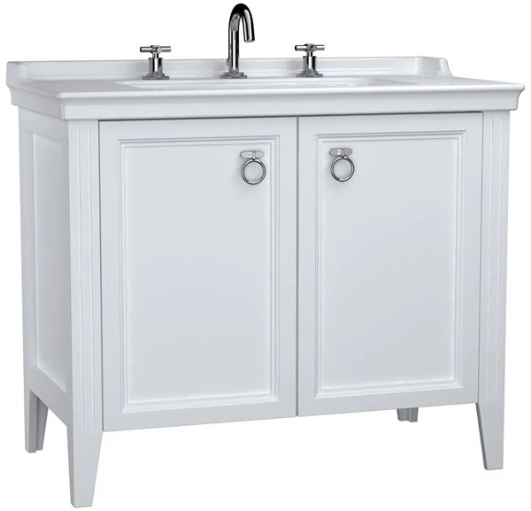 VitraValarte62165LavaboDolabi100CmKapakliEtajerliLavaboluMatBeyaz.