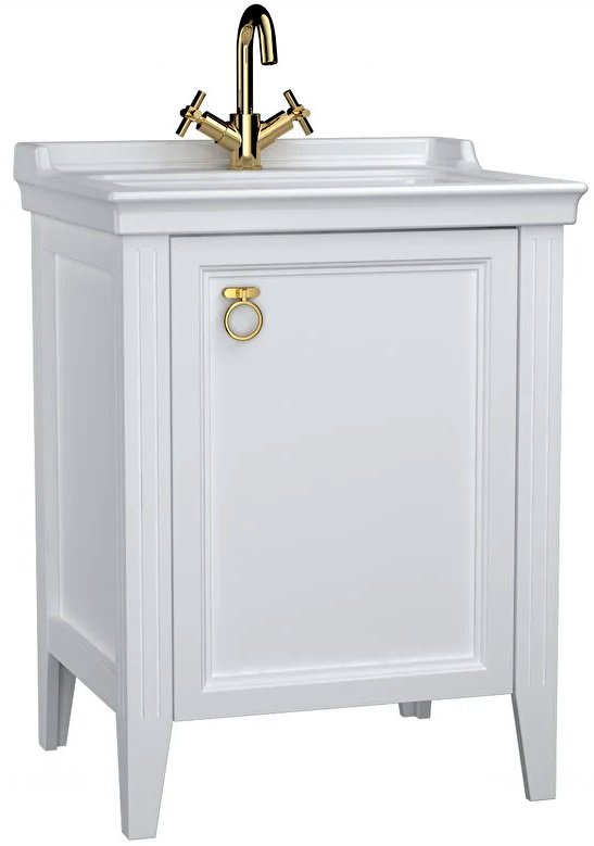 VitraValarte62259LavaboDolabi65CmKapakliEtajerliLavaboluMatBeyazSag.