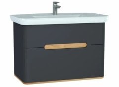Vitra 60838 Sento Lavabo Dolabı 100 Cm Çift Çekm.Mat Antrasit
