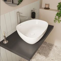 Vitra 5991B403-0016 Outline Asimetrik Lavabo, 56 Cm Beyaz