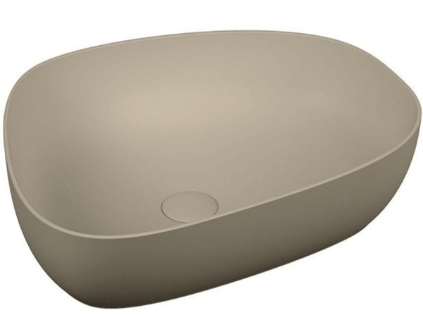 Vitra 5991B420-0016 Outline Asimetrik Lavabo, 56 Cm Mat Bej