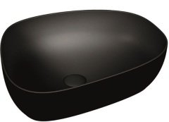 Vitra 5991B483-0016 Outline Asimetrik Lavabo, 56 Cm Mat Siyah