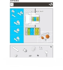 Artema A43180 Flow Square Ankastre Lavabo Bataryası,Krom