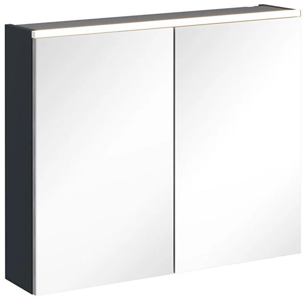 Vitra 67615 Core Aydınlatmalı Dolaplı Ayna 80Cm Mat Lacivert