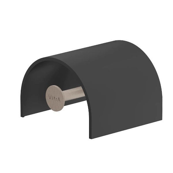 Vitra A4488834 Origin Kapaklı Tuvalet Kağıtlığı, Fırçalı Nikel