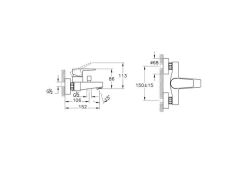 Artema A43063 Flow Square Banyo Bataryası Krom