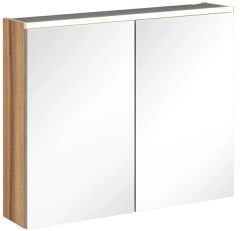 Vitra 67617 Core Aydınlatmalı Dolaplı Ayna 80Cm Hareli Doğal Ahşap