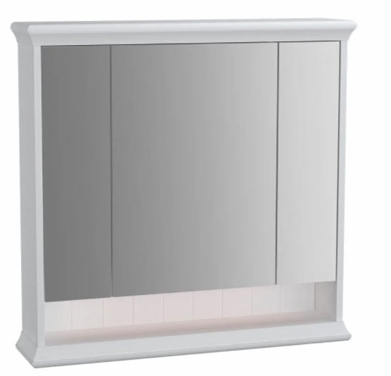 Vitra 62231 Valarte Aydınlatmalı Dolaplı Ayna 80 Cm Mat Beyaz