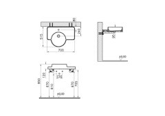 Vitra 7224B403-0041 Voyage Tezgah Üstü Lavabo 70 cm Parlak Beyaz