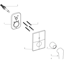 Artema A43208 Flow Square Ank.Banyo Bataryası Krom