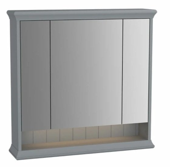 Vitra 62232 Valarte Aydınlatmalı Dolaplı Ayna 80 Cm Mat Gri.