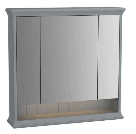 Vitra 62232 Valarte Aydınlatmalı Dolaplı Ayna 80 Cm Mat Gri
