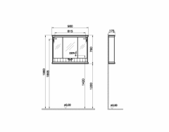 Vitra 62234 Valarte Aydınlatmalı Dolaplı Ayna 100 Cm Mat Beyaz