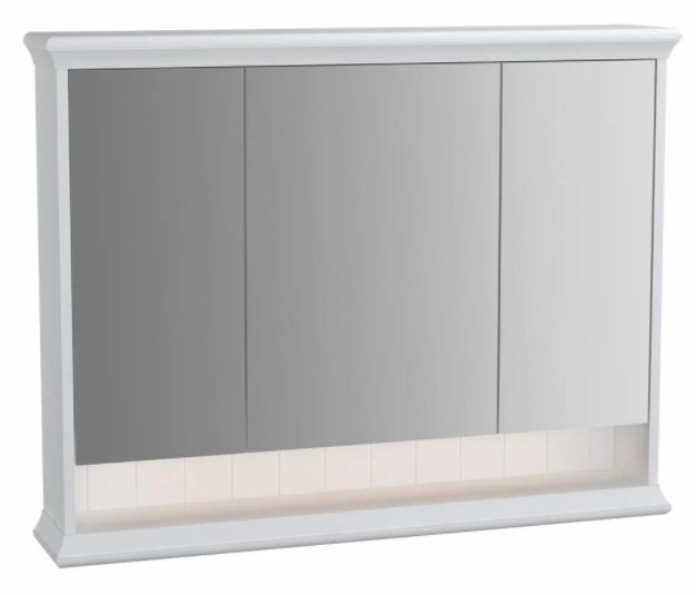 Vitra 62234 Valarte Aydınlatmalı Dolaplı Ayna 100 Cm Mat Beyaz