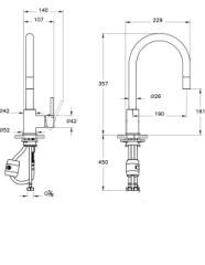 Vitra A43519 Maestro Lite Pull-Dw Eviye Bataryası Krom