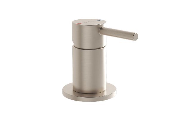 Vitra A4268234 Origin Ankastre Lavabo Bataryası, Fırçalı Nikel, Tezgahtan Kontrol