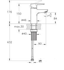 Artema A4298836 Flow Soft Lavabo Bataryası M.Siyah