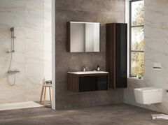 Vitra 58195 Metropole Lavabo Dolabı, 100 cm, Tek Çekmeceli, infinit Lavabolu, Erik