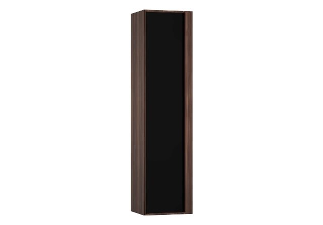 Vitra Metropole 58204 Boy Dolabı 40 cm Sol Erik - Siyah Akrilik Cam