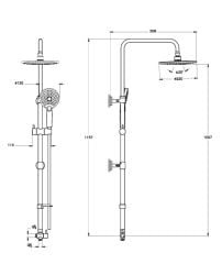 Artema A45785 Joy Round Duş Kolonu krom
