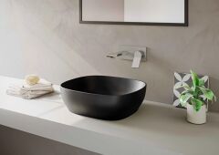 Vitra 5994b483-0016 Outline Çanak Lavabo Kare 48 Cm Mat Siyah
