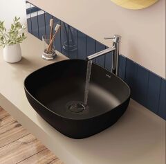 Vitra 5994b483-0016 Outline Çanak Lavabo Kare 48 Cm Mat Siyah