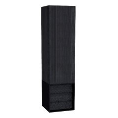 VitrA Frame 61258 Çekmeceli Boy Dolabı 40 cm Sol - Mat Soft Siyah