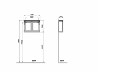 Vitra 62255 Valarte Üst Dolap 75cm Mat Beyaz