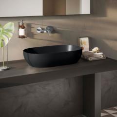 Vitra Outline 5995B483-0016 Tezgah Üstü Lavabo, 60 Cm, Mat Siyah