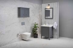 Vitra 62256 Valarte Üst Dolap 75cm Mat Gri