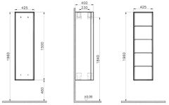 Vitra Frame 61264 Bornoz Ünitesi 40 Cm,Mat Soft Siyah