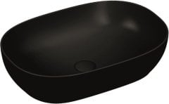 Vitra Outline 5995B483-0016 Tezgah Üstü Lavabo, 60 Cm, Mat Siyah