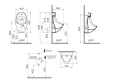 VitrA 4106B003-5598 Fotoselli Pisuvar Elektrikli Parlak Beyaz