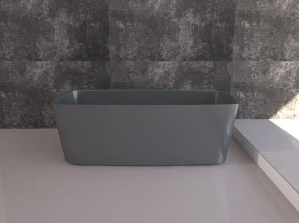 Sanacryl Recto 185x86x63 Düz Küvet Parlak Antrasit