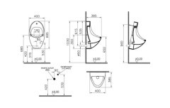 VitrA 4106B003-5597 Fotoselli Pisuvar Pilli Parlak Beyaz