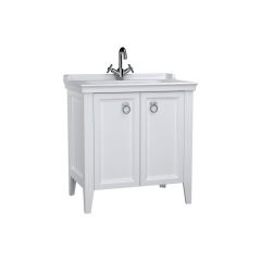 Vitra 62153 Valarte Lavabo Dolabı 80 Cm Lavabolu Mat Beyaz Kapaklı