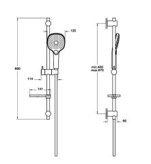 Vitra Bliss Square 3 F Sürg.Elduş Takımı A4577536 Mat Siyah