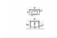 Vitra 62157 Valarte Lavabo Dolabı 100 Cm Lavabolu Mat Gri Kapaklı