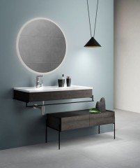 Vitra Equal 64111 Alt Modül, 100 cm, Hareli Siyah Meşe