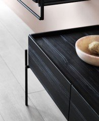 Vitra Equal 64111 Alt Modül, 100 cm, Hareli Siyah Meşe